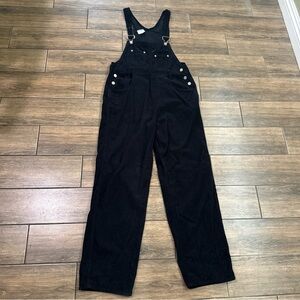 Vintage Nine Planet Black corduroy overalls! Women's  Size Medium Made In USA